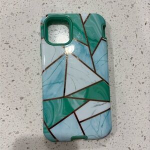 Stylish Green and White iPhone 11 Case